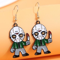occidental style fashion black concise color cartoon series personality earrin..