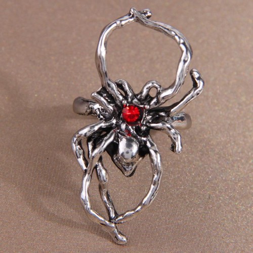 European and American Fashion Halloween Funny Retro Spider Open Ring