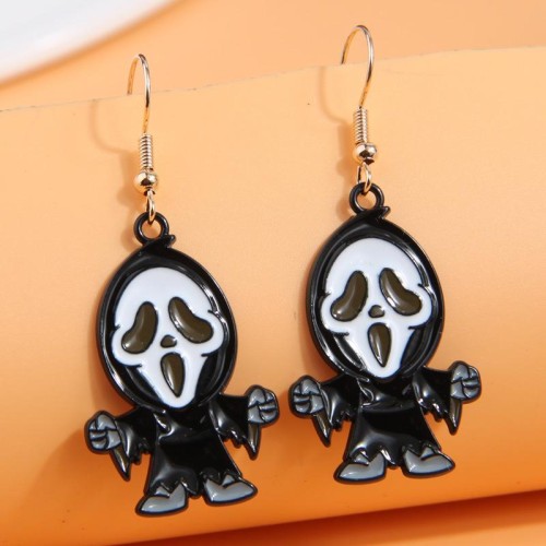 occidental style fashion black concise color cartoon series personality earrings