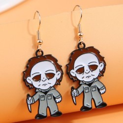 occidental style fashion black concise color cartoon series personality earrin..