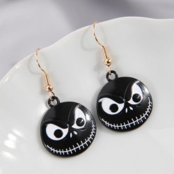occidental style fashion concise personality black skull lady earrings