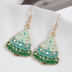 occidental style fashion concise christmas tree temperament lady earrings