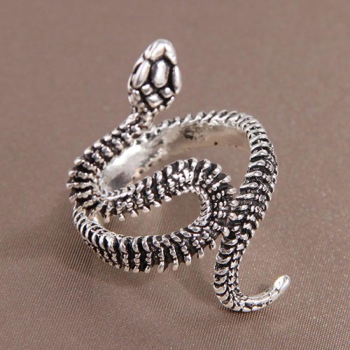 European and American Fashion Halloween Funny Retro Auspicious Snake Opening Ring