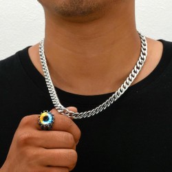 Fashionable and simple stainless steel temperament necklace ring men jewelry s..
