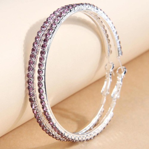 6.0cm high quality fashion concise flash diamond temperament personality lady circle