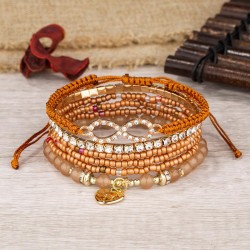 fashion noble wind love multilayer8 Word flash diamond temperament lady multil..