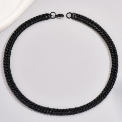 Fashionable and concise black chain temperament men necklace