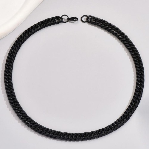 Fashionable and concise black chain temperament men necklace