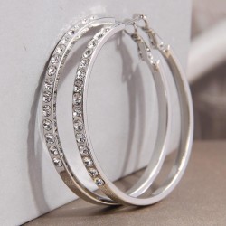 fashion bronze concise flash diamond surface circle temperament lady circle