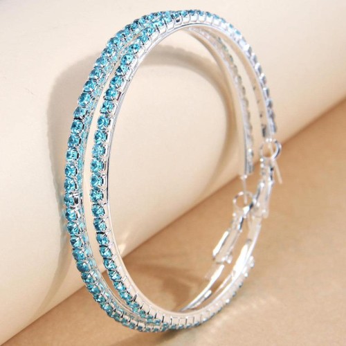 6.0cm high quality fashion concise flash diamond temperament personality lady circle