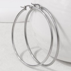 fashion concise stainless steel concise surface temperament lady circle
