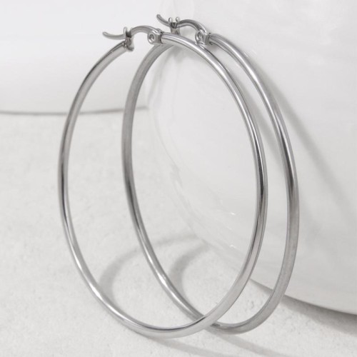 fashion concise stainless steel concise surface temperament lady circle