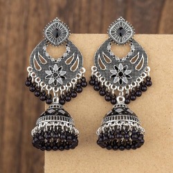 occidental style fashion retro print exaggerating temperament lady earring