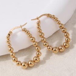 fashion concise stainless steel pellet temperament lady circle