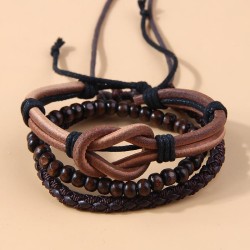 fashion noble wind multilayerPU multilayer temperament man bracelet