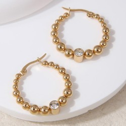 fashion concise stainless steel Round temperament lady circle