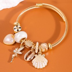 fashion concise angel Shells love accessories temperament lady bangle
