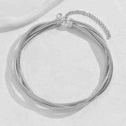 fashion Metal concise three establishment twining temperament woman necklace C..