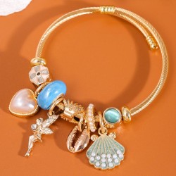 fashion concise angel Shells love accessories temperament lady bangle