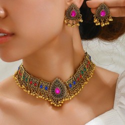 fashion retro medium wind flash diamond peacock Modeling drop temperament exag..