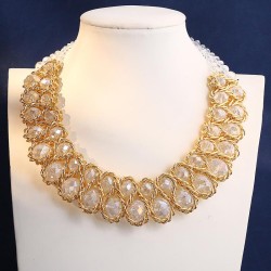 1 fashion concise handmade establishment Double layer Pearl temperament lady n..