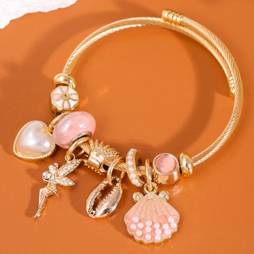 fashion concise angel Shells love accessories temperament lady bangle