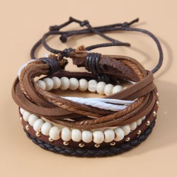 fashion noble wind multilayerPU multilayer temperament man bracelet