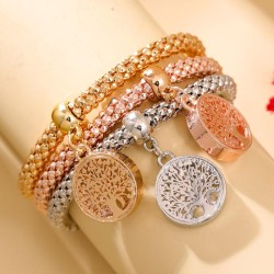 fashion concise tree three color chain bracelet