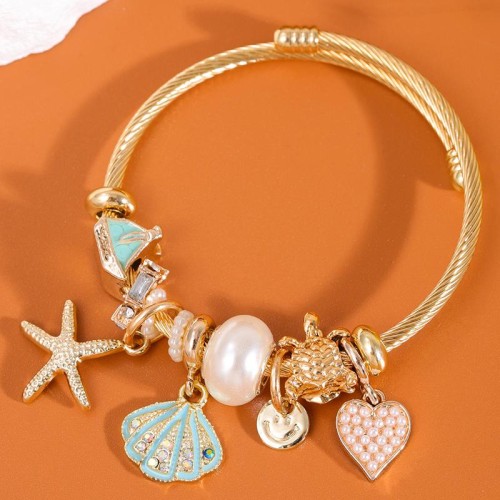fashion concise starfish Shells love accessories temperament lady bangle