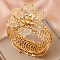 1 fashion conciseOL flowers temperament opening bangle