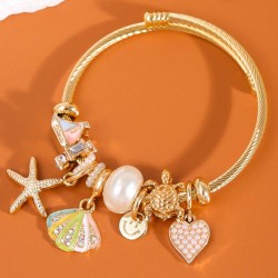 fashion concise starfish Shells love accessories temperament lady bangle