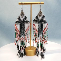fashion Bohemia noble wind beads tassel temperament lady earrings