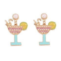  high foot diamond Pearl trend fashion all-Purpose earrings Earring woman