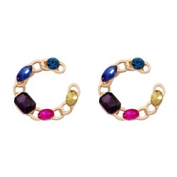  geometry diamond samll all-Purpose trend fashion earrings Earring woman