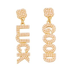  Word Pearl all-Purpose fashion trend style earrings