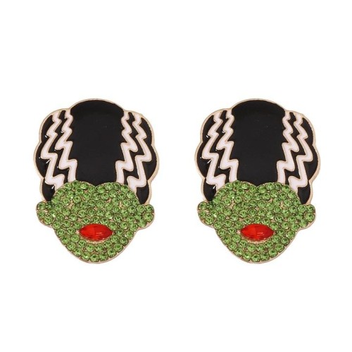  geometry diamond lovely all-Purpose temperament leisure earrings Earring woman