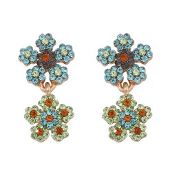  occidental style diamond flowers all-Purpose trend fashion leisure earrings E..