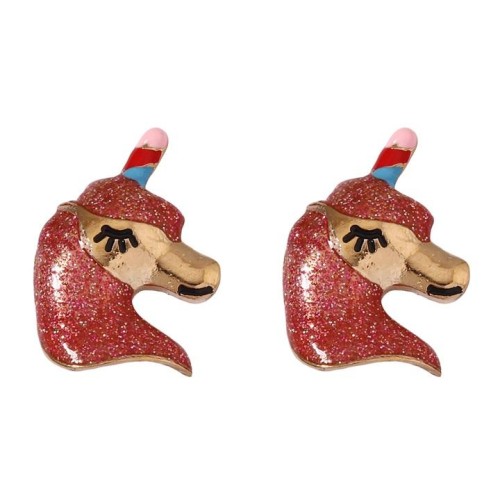  Earring occidental style head enamel temperament all-Purpose trend fashion earrings woman