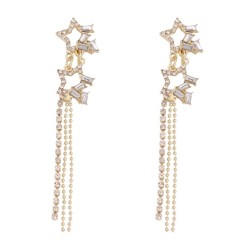  star diamond temperament trend fashion all-Purpose earrings Earring woman