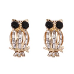Earring diamond owl occidental style all-Purpose trend fashion earrings woman