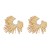 occidental style exaggerating style embed Rhinestone sector retro personality fashion earrings