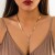 occidental style  brief long style snake chain chain  wind chain tassel necklace