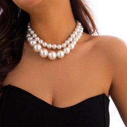 occidental style  exaggerating big Pearl temperament  all-Purpose clavicle cha..