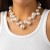 occidental style  exaggerating big Beads short style circle woman  punk temperament imitate Pearl C