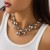 occidental style  exaggerating big Beads short style circle woman  punk temperament imitate Pearl C