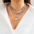 occidental style brief beads setnecklace lady all-Purpose geometryO buckle short style love necklace