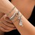 occidental style  Rhinestone setracelet  brief snake chain retro key bracelet