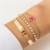 occidental style  retro Rhinestone chain clover bracelet  brief geometry surface bangleracelet