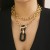 occidental style  trend personality aluminum chain multilayer necklace  fashion geometry Metal buckl