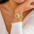 occidental style  trend personality aluminum chain multilayer necklace  fashion geometry Metal buckl